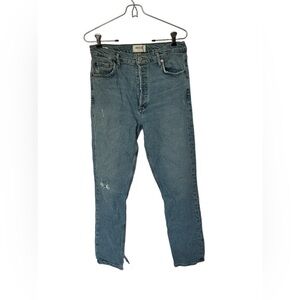 AGOLDE Nico High Rise Distressed Jean. 27” inseam Size 27 Excellent a20